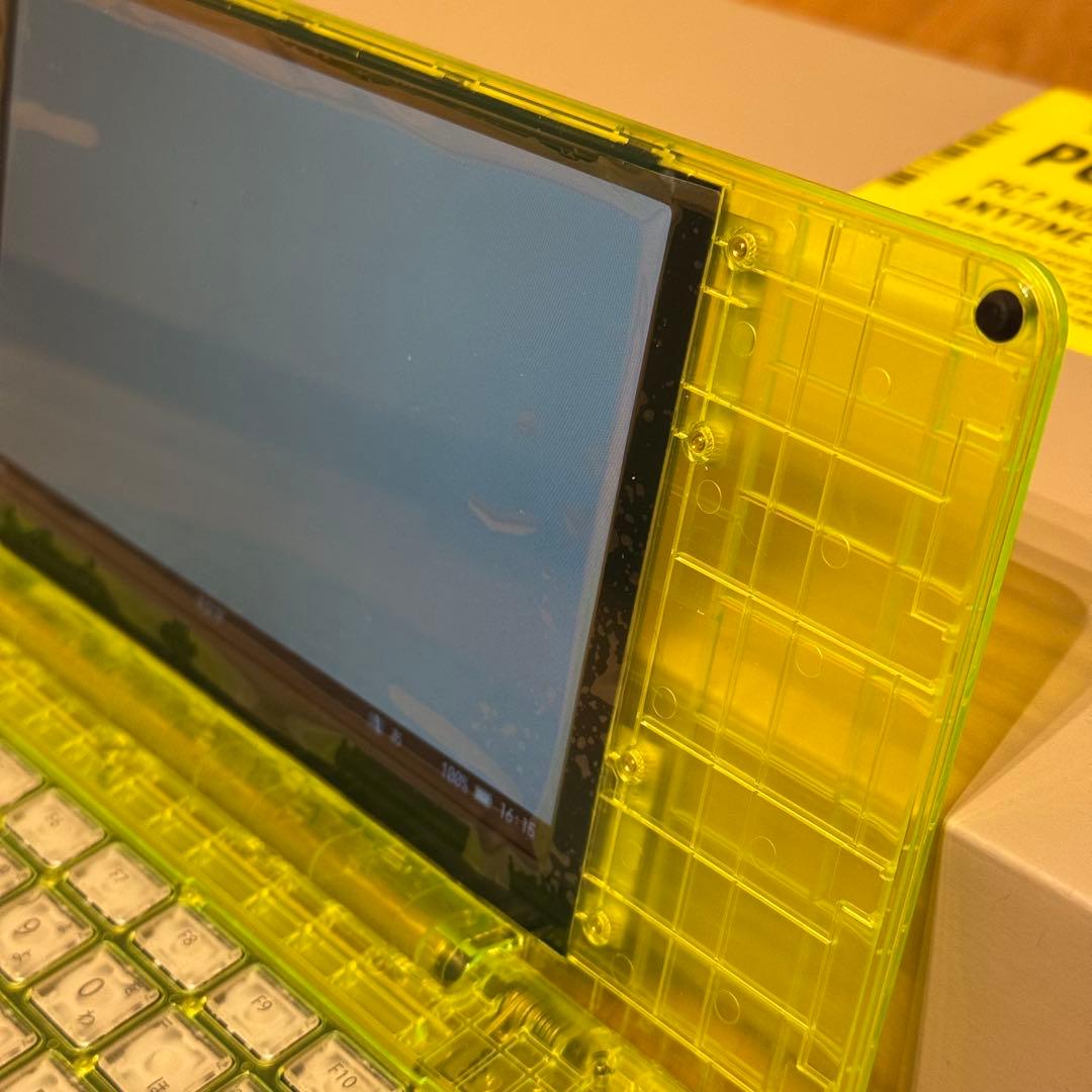 美品 キングジム ポメラ DM250XY Crystal Neon Yellow