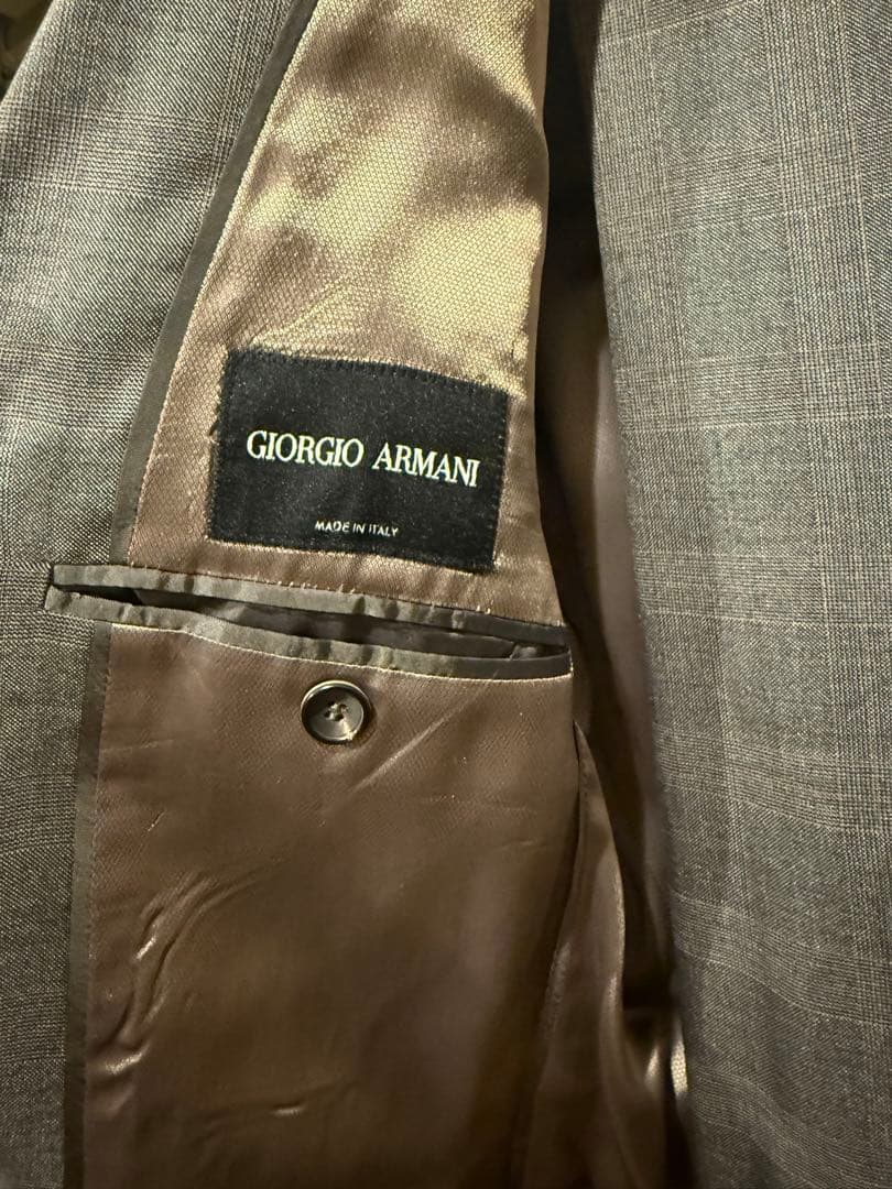 Giorgio Armani グレー ダブルブレストスーツ