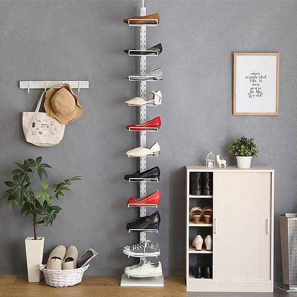 シューズラック スリム 靴収納 靴収納 スニーカーラック【ブラック】