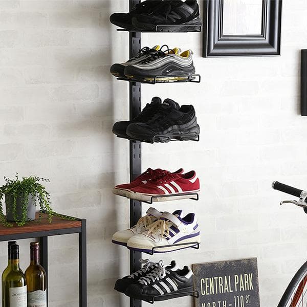 シューズラック スリム 靴収納 靴収納 スニーカーラック【ブラック】