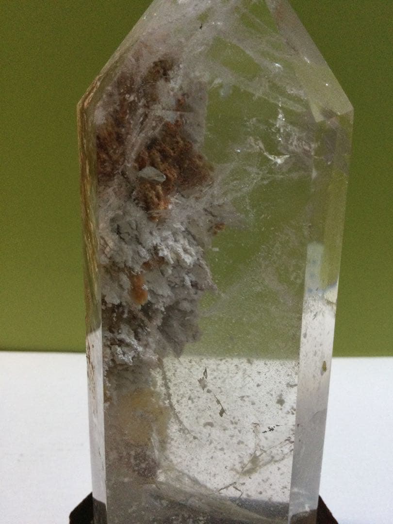 ガーデン水晶6角柱，赤水晶6角柱，インカローズ原石，3点セット