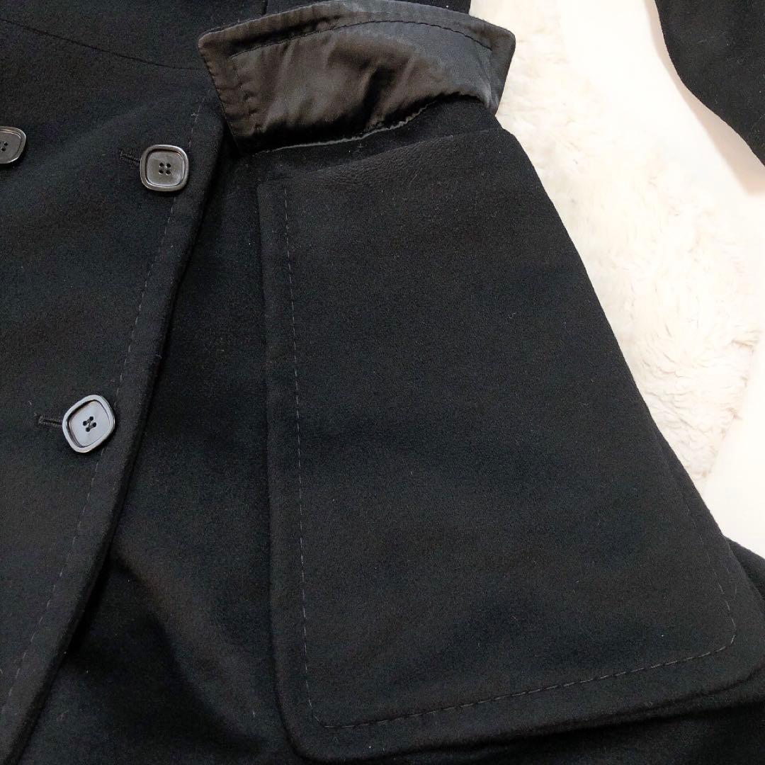 MaxMara*マックスマーラ　ロングコート　女優襟　ブラック　銀タグ 36