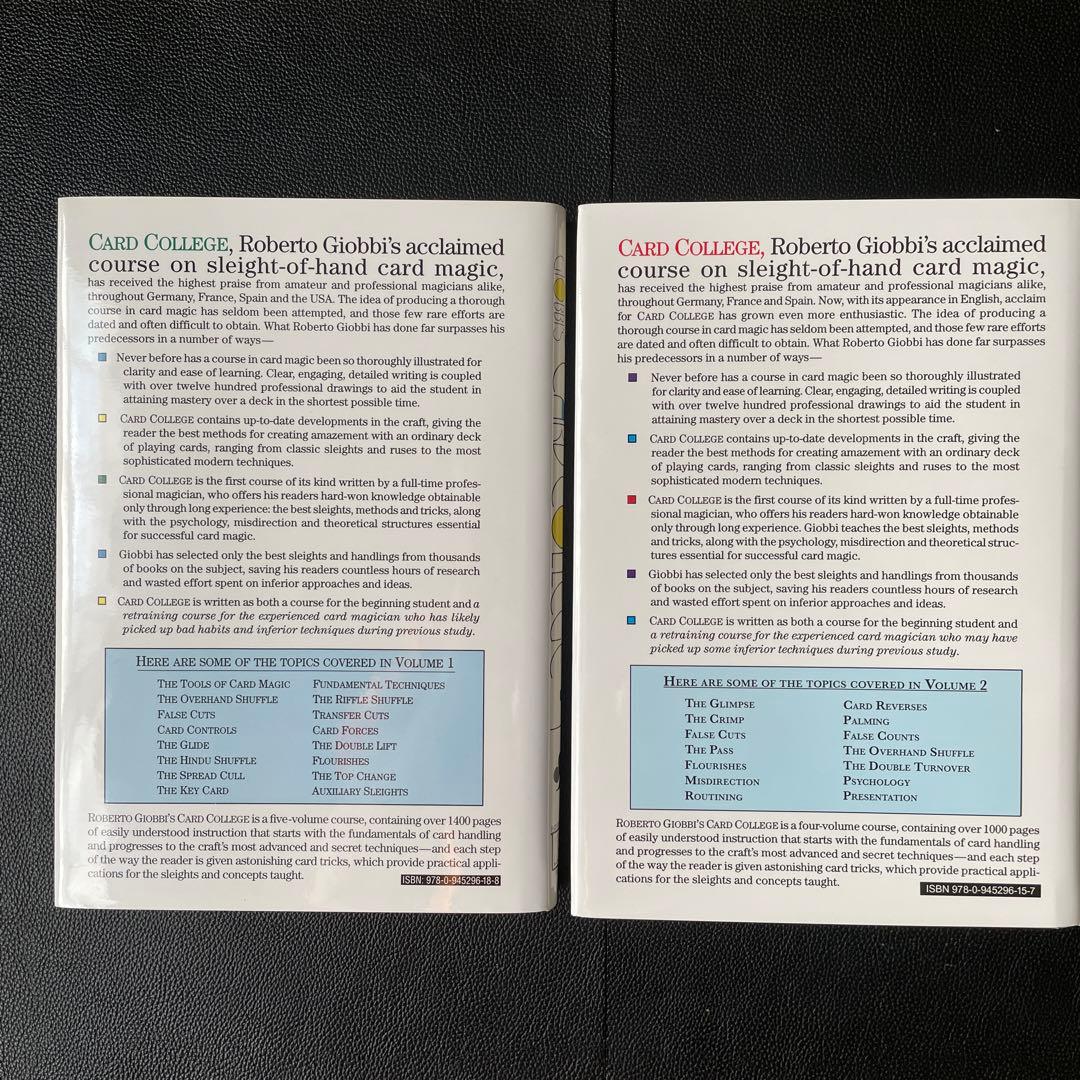 洋書 Card College 1 and 2 by Roberto Giobbi