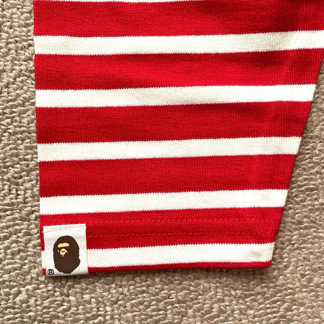 エイプ ボーダー柄 長袖 Tシャツ