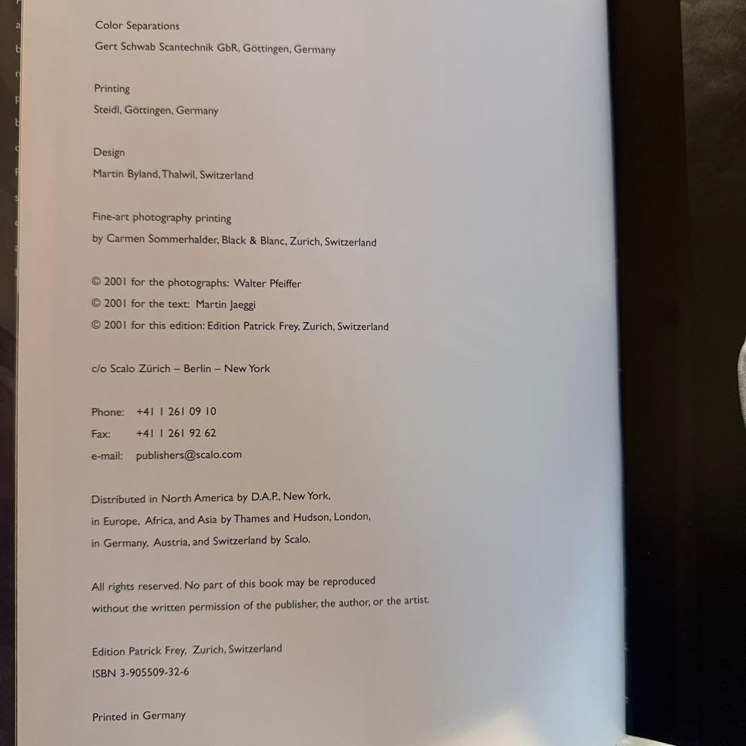 Walter Pfeiffer 絶版 ヴァルター・ファイファー　写真集