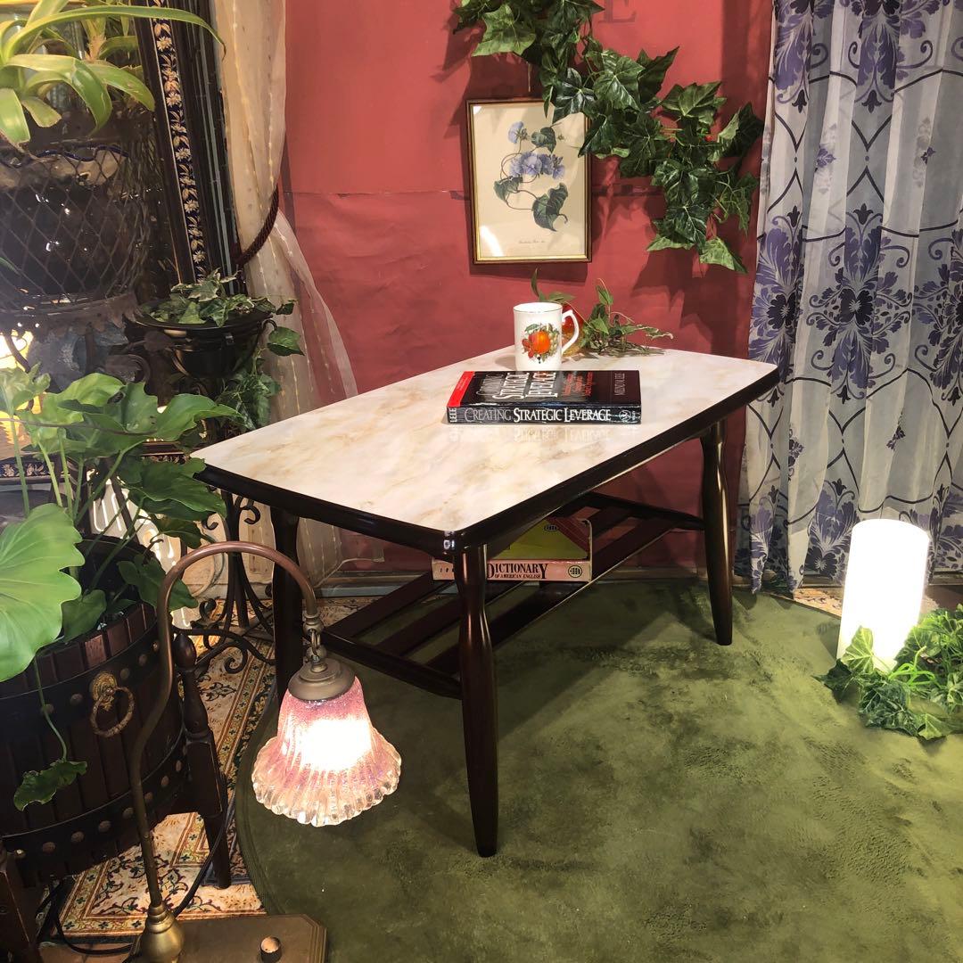 Sale ヴィンテージ 60’s 棚付き　リビングテーブル　コーヒーテーブル