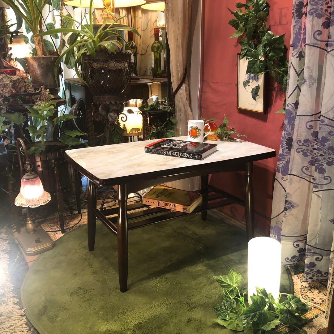 Sale ヴィンテージ 60’s 棚付き　リビングテーブル　コーヒーテーブル