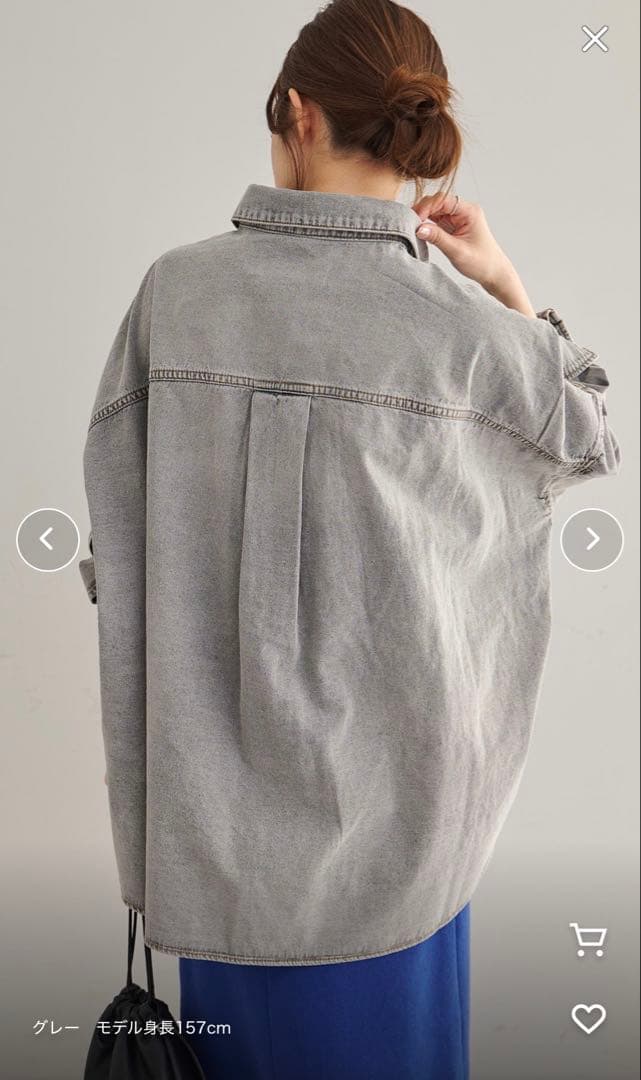 最終お値下げ《美品》PUAL CE CIN★ヴィンテージライクデニムシャツ