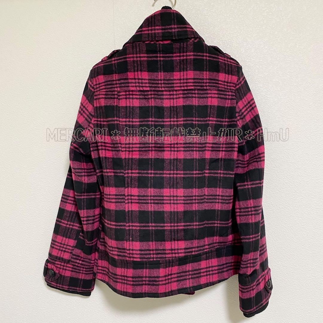 Skinny Lip ピンク チェック コート M 平成ギャル　Y２K