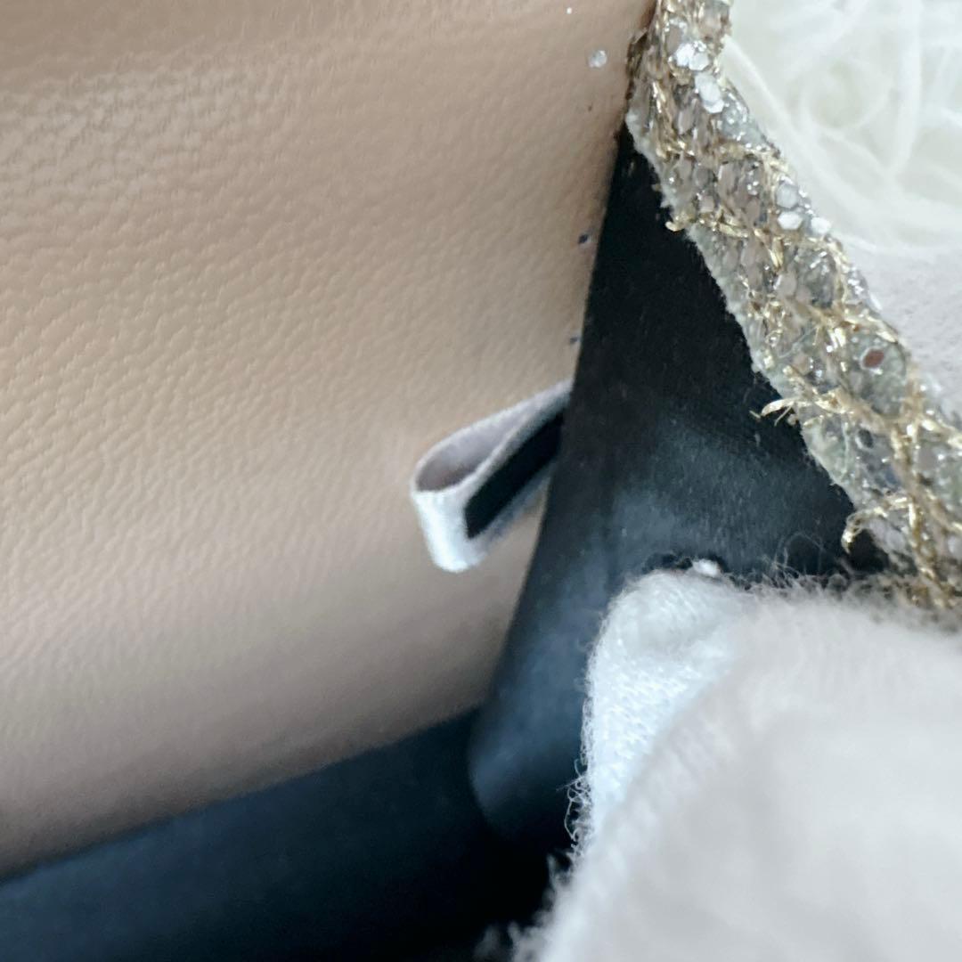 ジミーチュウ スパンコール グリッター シャンパンゴールド パーティーバッグ