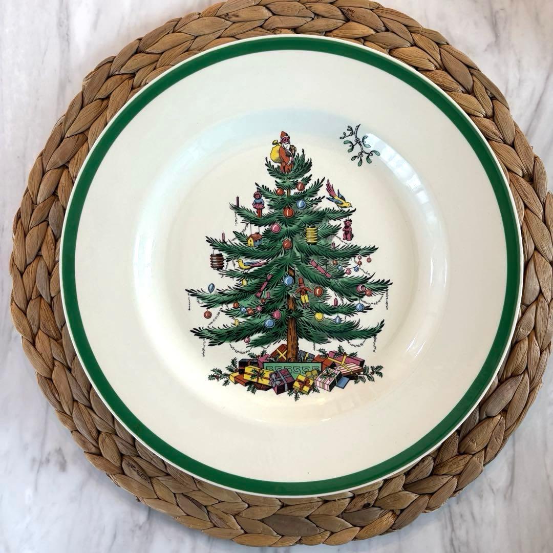 【箱付き・英国製】スポード　クリスマスツリー　プレート カップ・ソーサーセット②
