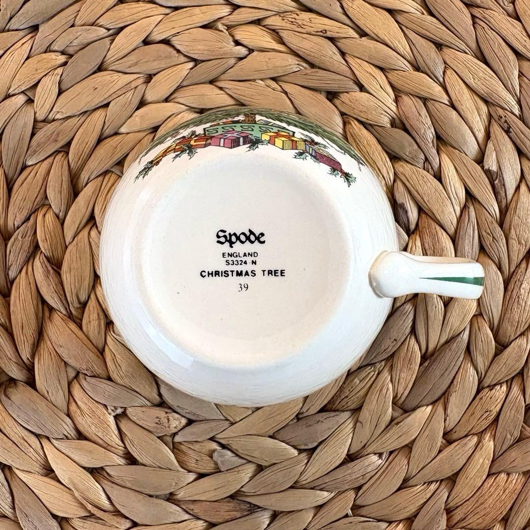 【箱付き・英国製】スポード　クリスマスツリー　プレート カップ・ソーサーセット②