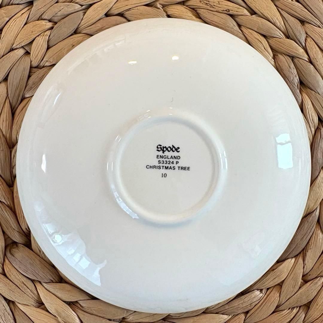 【箱付き・英国製】スポード　クリスマスツリー　プレート カップ・ソーサーセット②