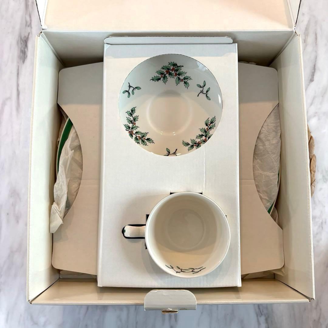 【箱付き・英国製】スポード　クリスマスツリー　プレート カップ・ソーサーセット②