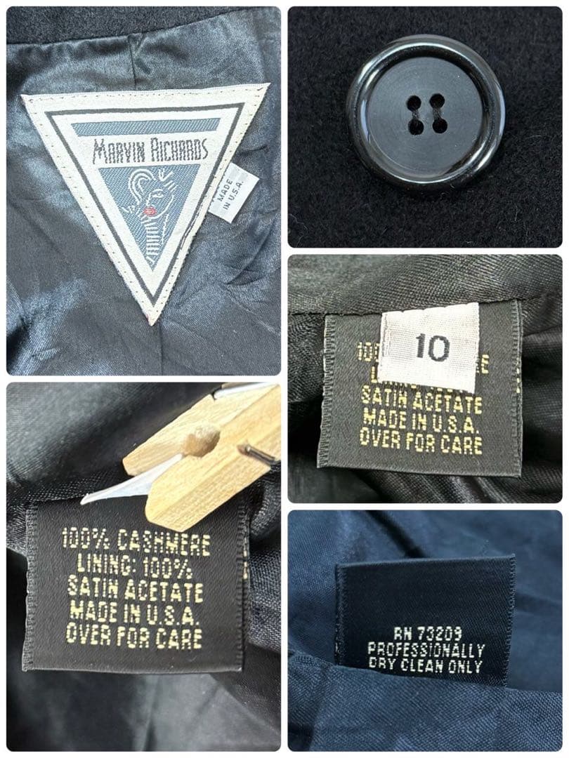 ヴィンテージ USA製 カシミヤ100% ロングコート チェスターコートS637