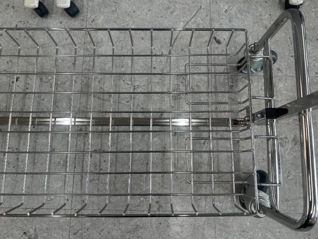 PFS 48\" GARMENT RACK　ハンガーラック　シェルフ付き　シルバー