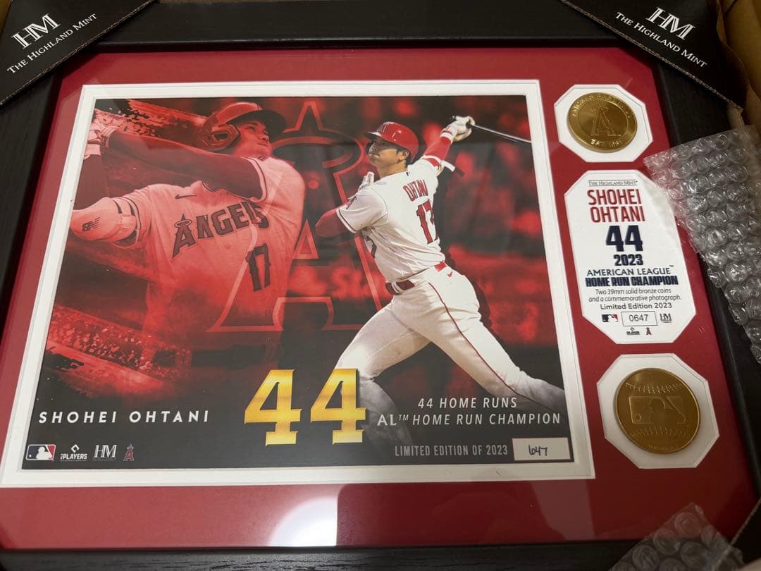 大谷翔平2023 AL HR王獲得記念ダブルフォトミント
