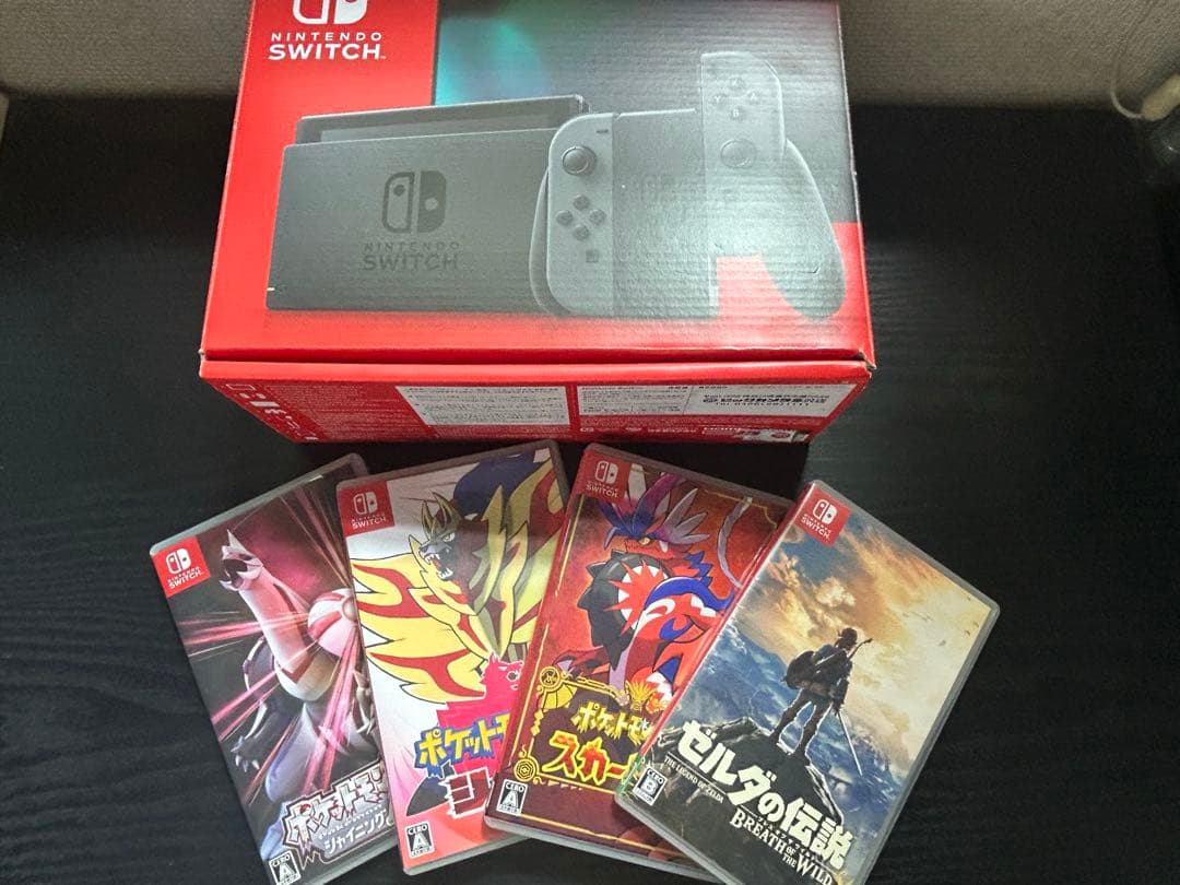 Nintendo Switch グレー 本体 + ソフト4本