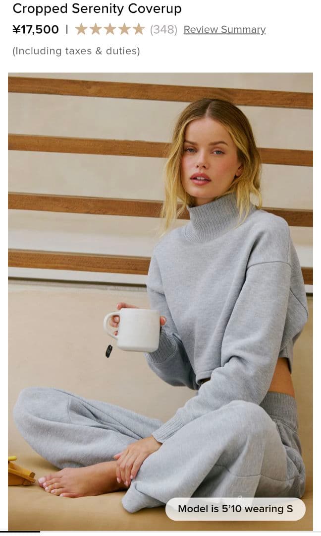 アロ　alo Cropped Serenity Coverup. サイズxs