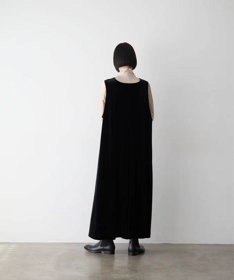 foufou THE DRESS #16 サイズ1 ノースリーブベロアワンピース