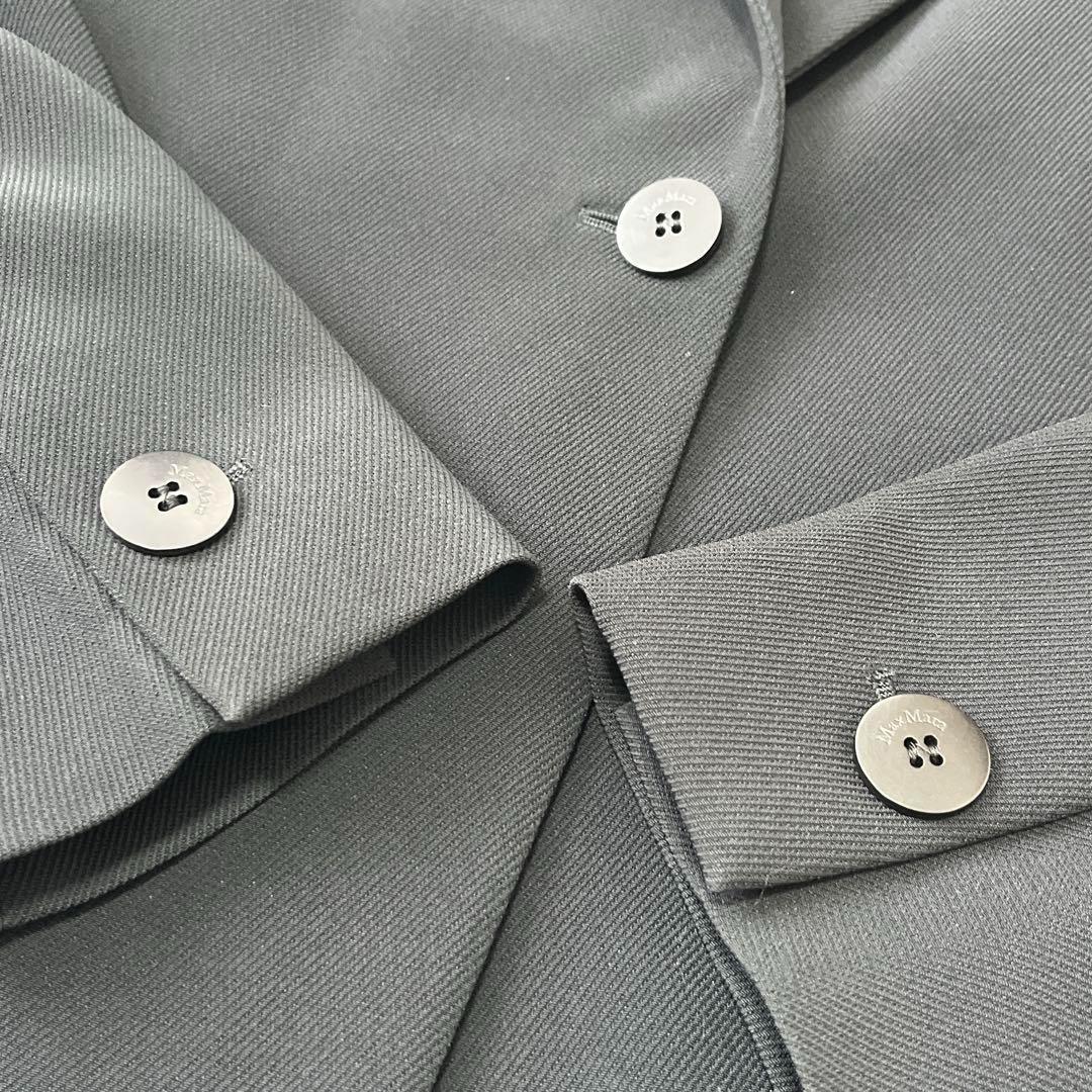 【極美品】マックスマーラ スカートスーツセットアップ 銀タグ ブラック 42