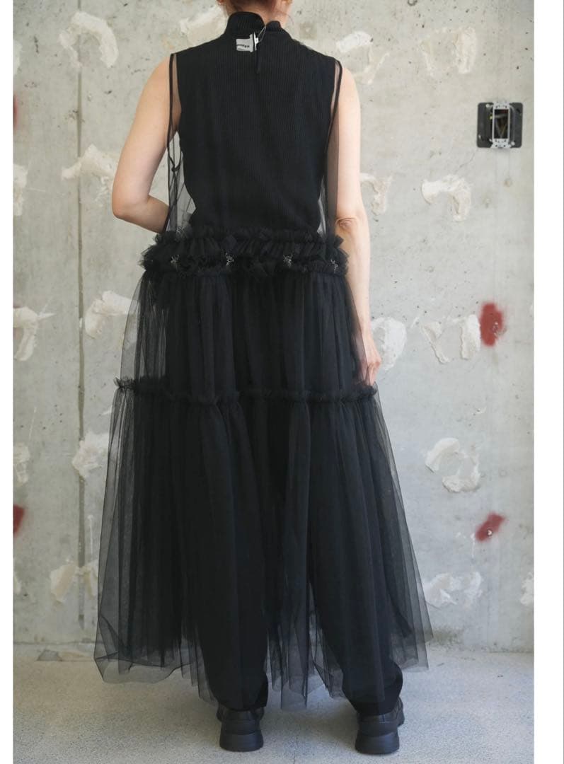 noirkeininomiya 黒チュールワンピース