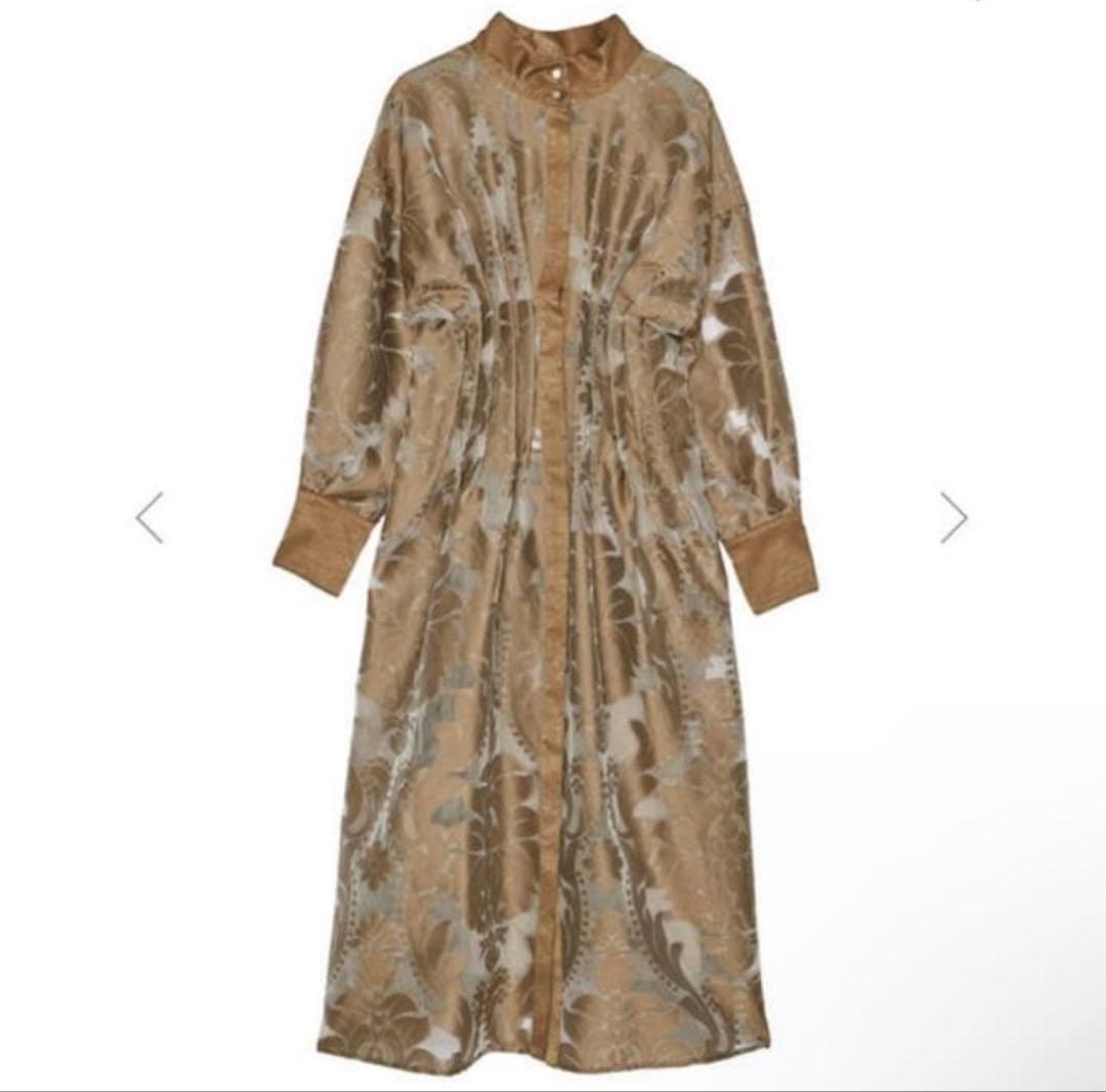 ワンピース UND SHEER JACQUARD TUCK DRESS