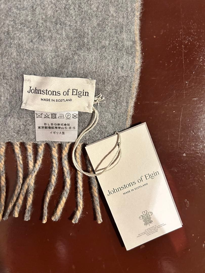 ジョンストンズ JOHNSTONS OF ELGIN カシミア100%マフラー