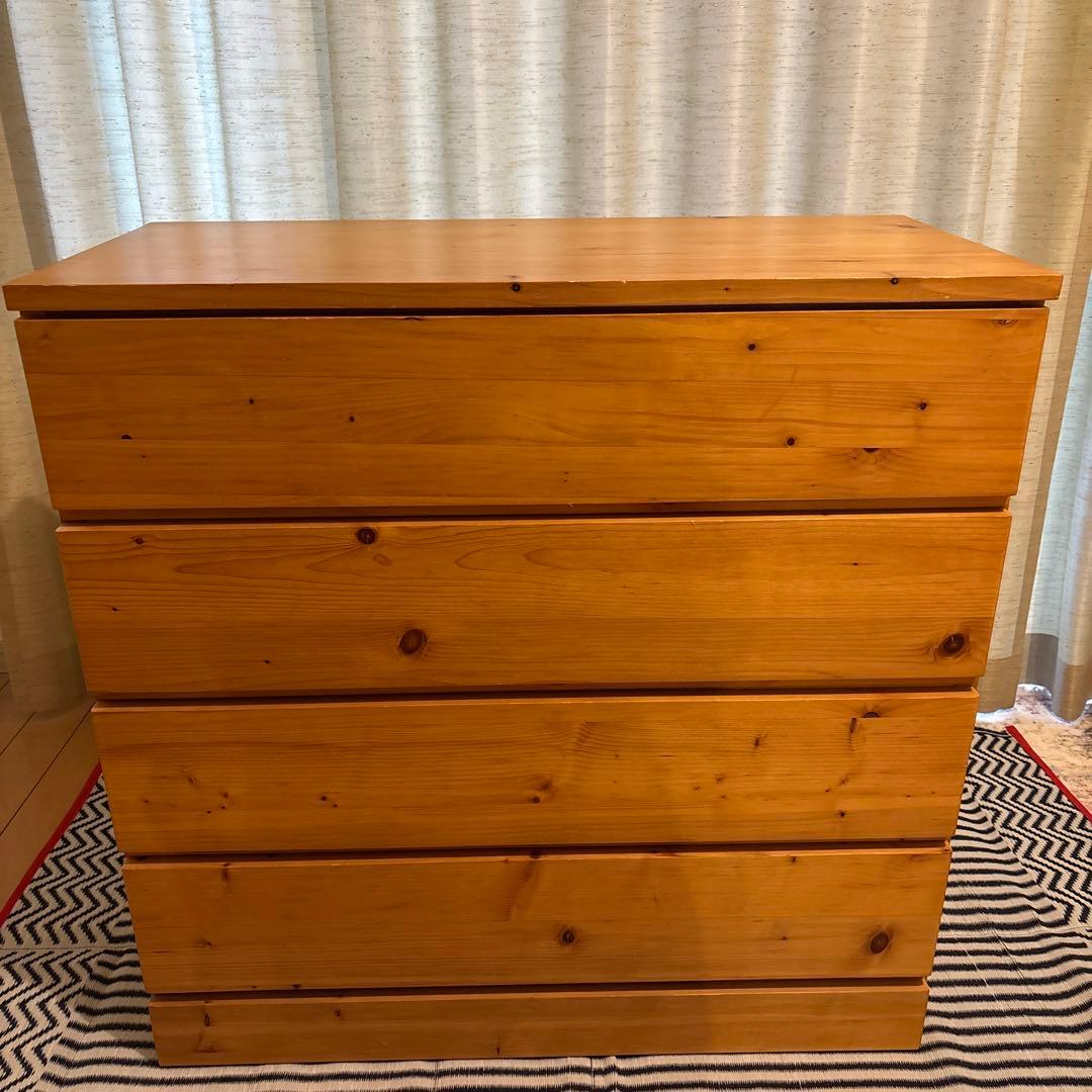 無印良品 パイン材4段チェスト