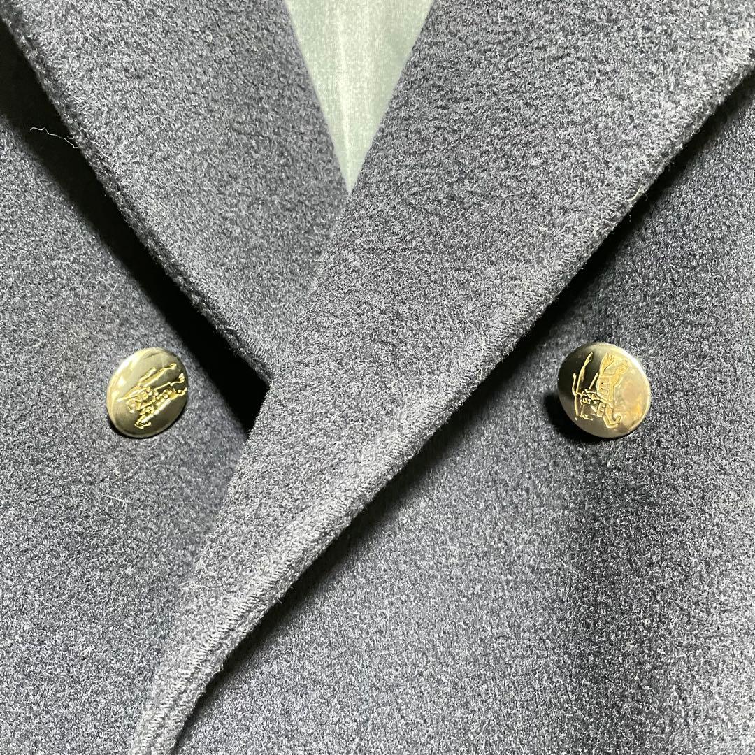 Burberry チェスター　ダブル　レディース　コート　金ボタン　ネイビー