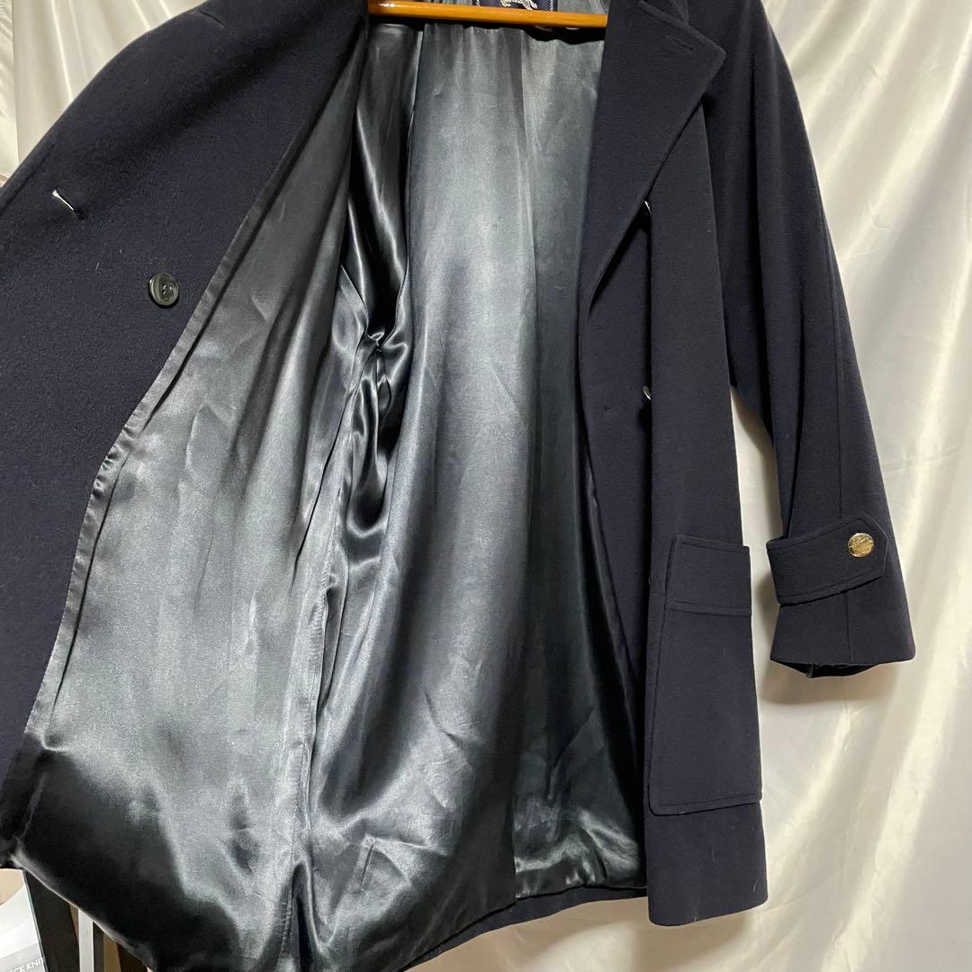Burberry チェスター　ダブル　レディース　コート　金ボタン　ネイビー