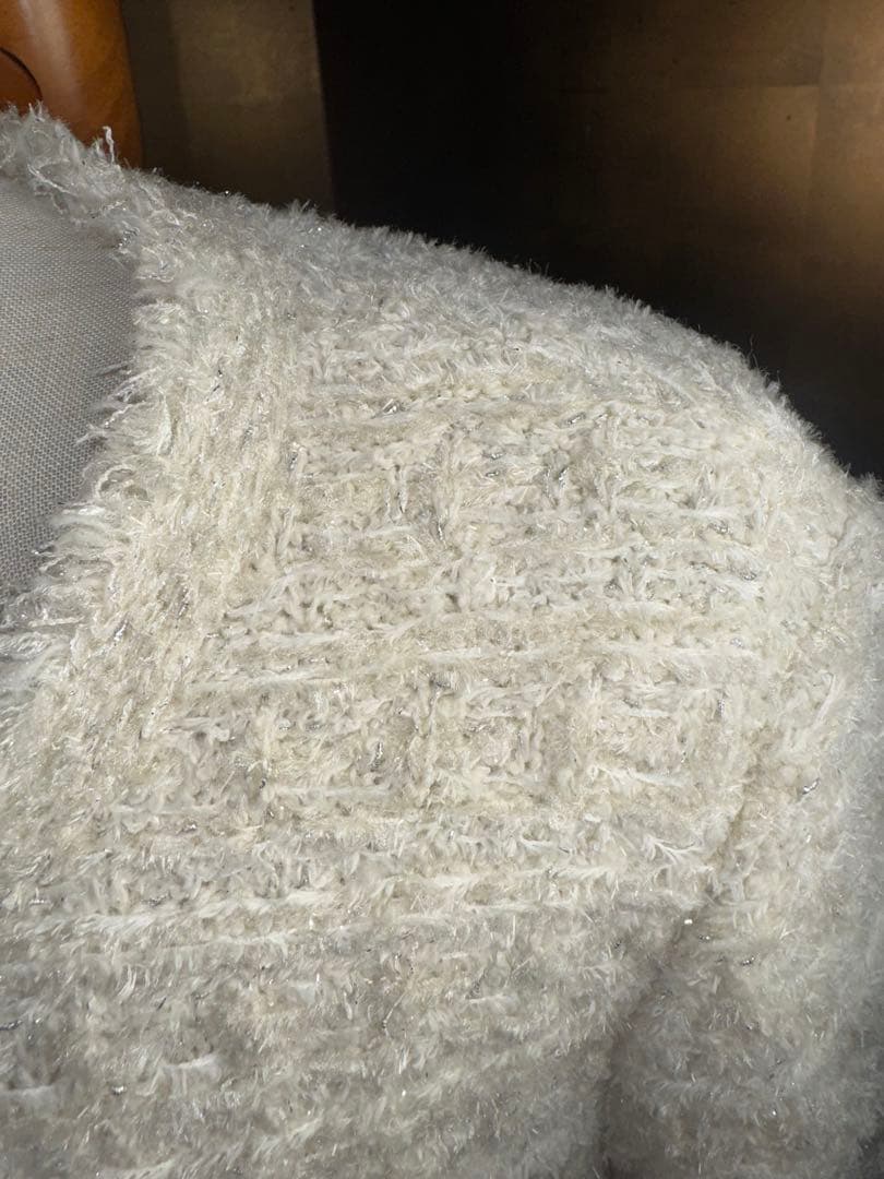 【Reneルネ】新品タグ付き定価74,300円ニットノーカラージャケット34