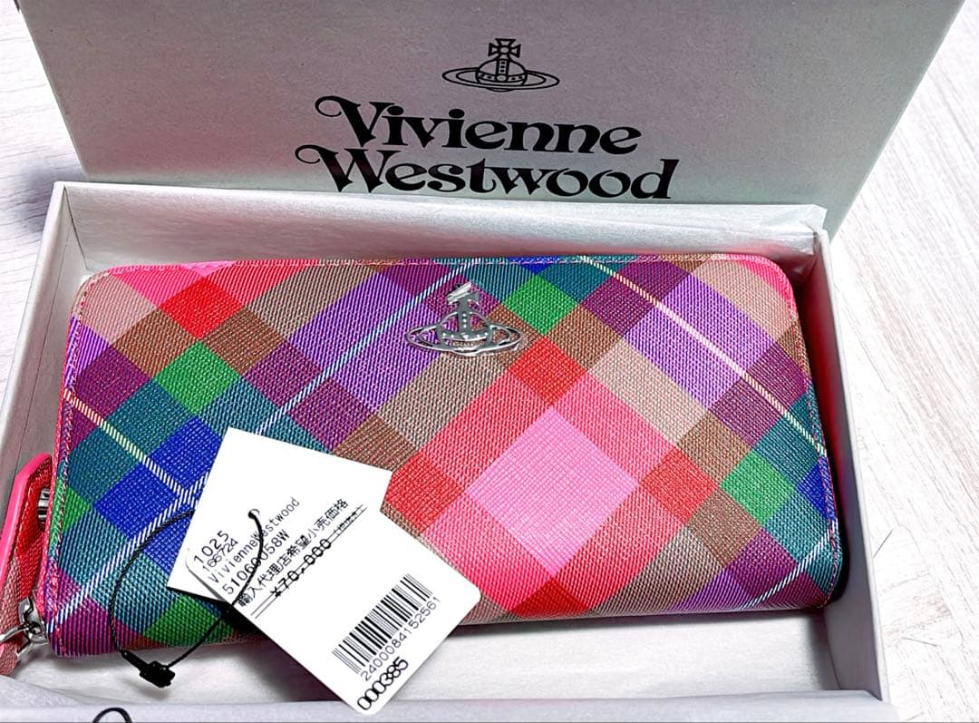 な*s様 ヴィヴィアン　カラフルチェック柄 長財布
