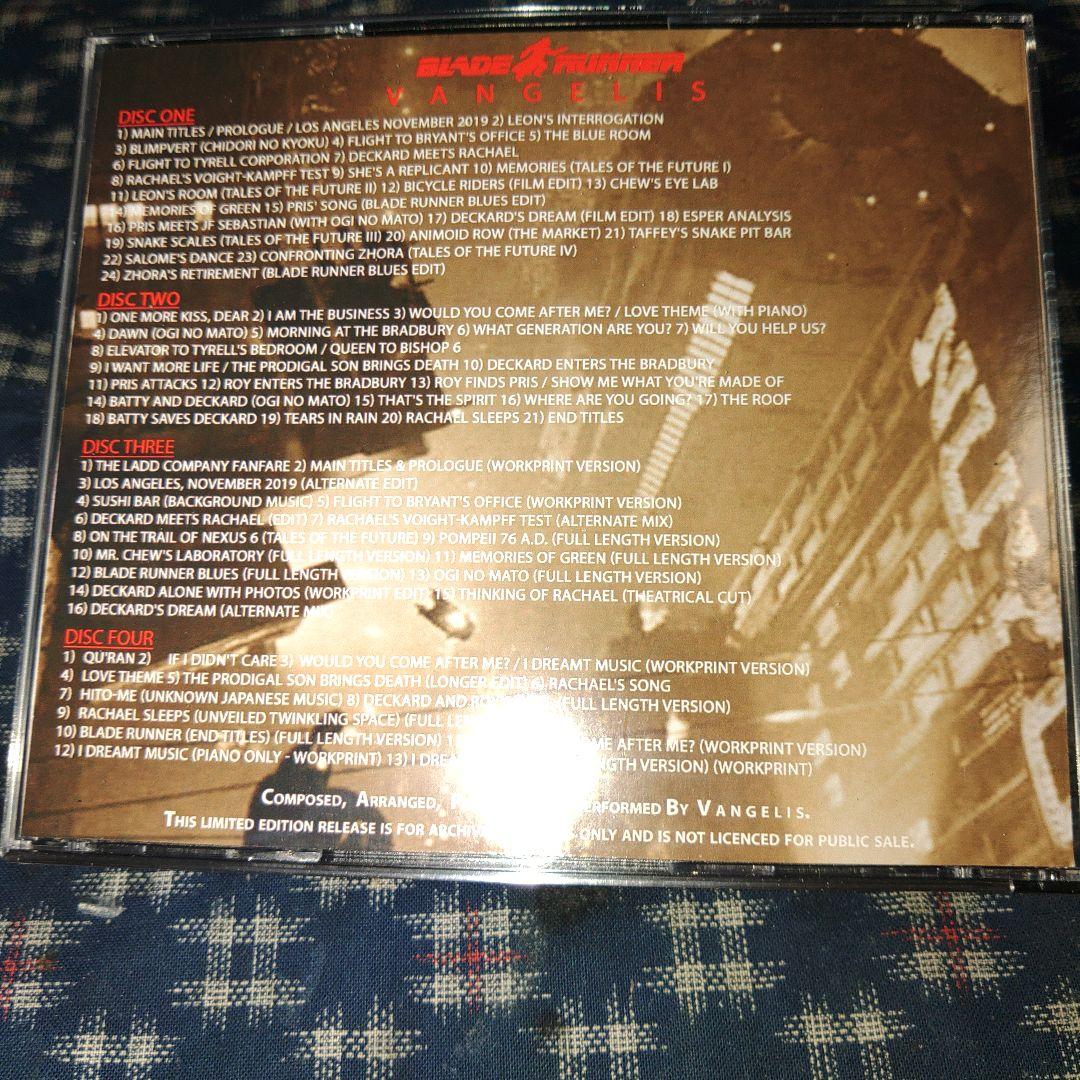 ブレードランナー オリジナルモーションサウンドトラック 4枚組 /ヴァンゲリス
