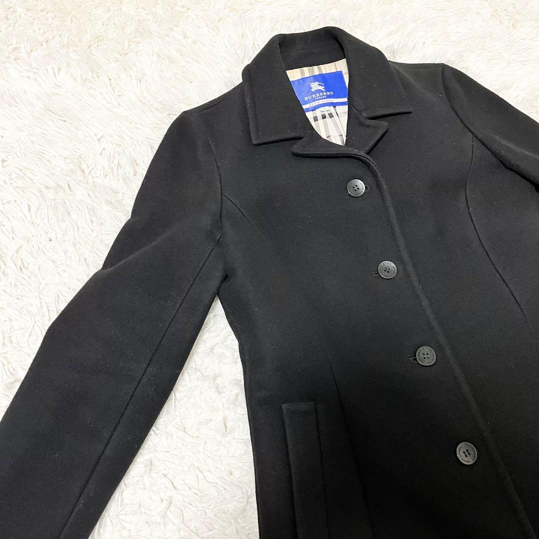 ✨美品✨バーバリーブルーレーベル　ステンカラーコート　ノバチェック　Aライン　M