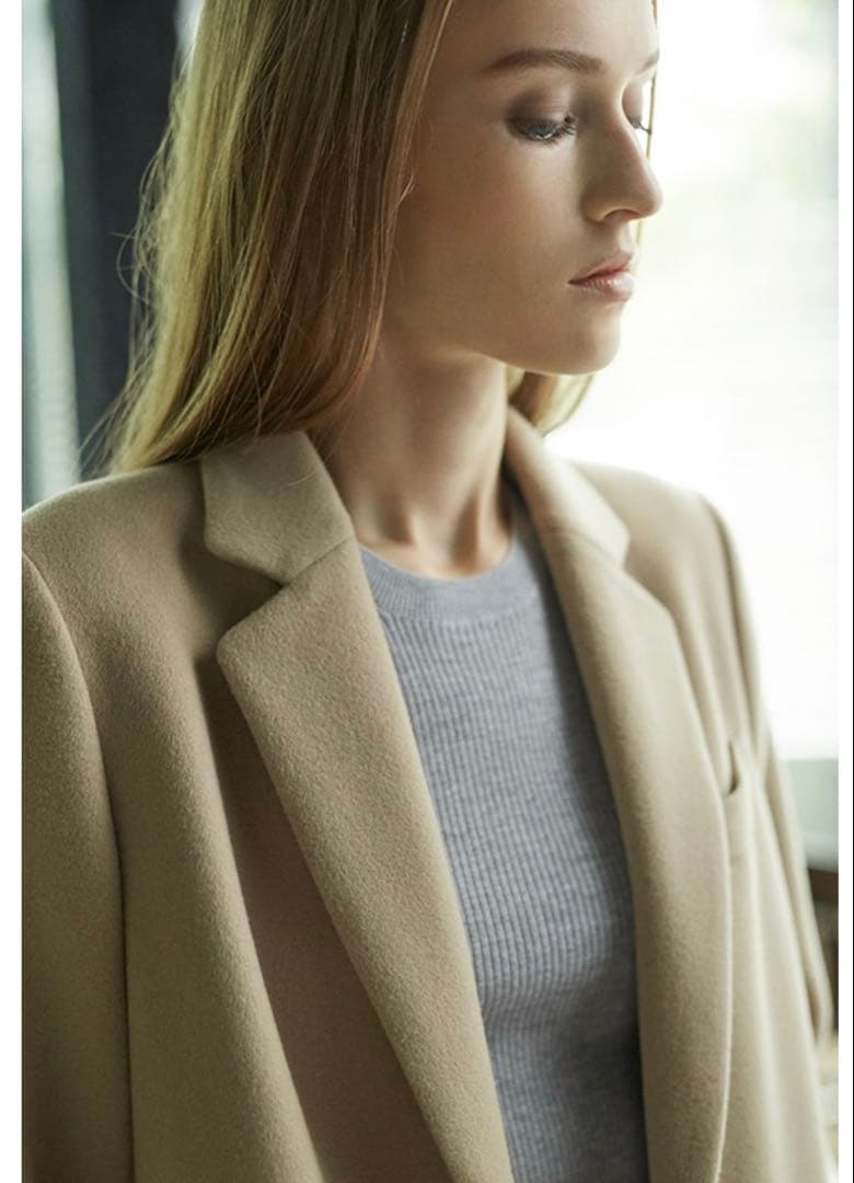 セオリーリュクス ベージュ チェスターコートTheory