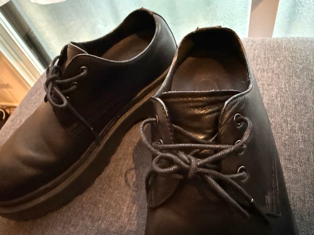 FILLIN UNOS DERBY 26cm 厚底黒レースアップシューズ