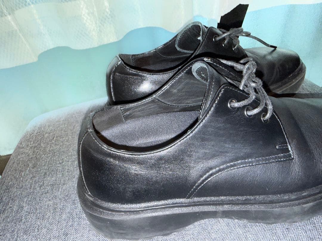 FILLIN UNOS DERBY 26cm 厚底黒レースアップシューズ