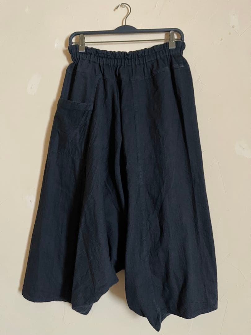 タマキニイメ　USED BLACK denim タルンパンツ　ブラック