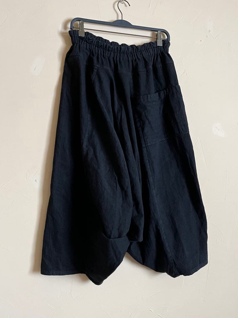 タマキニイメ　USED BLACK denim タルンパンツ　ブラック