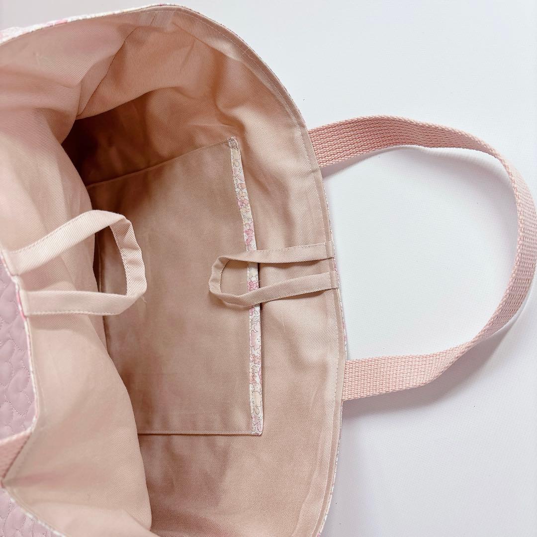 mamama様　レッスンバッグ　上履き袋　体操着袋　ヌビ　ハート　キルト