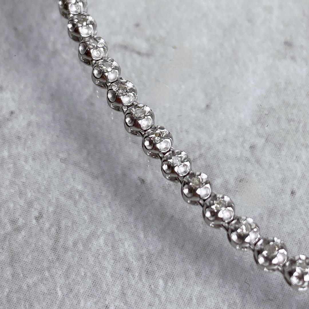 ダイヤモンド 1.00ct SV925 ネックレス テニスネックレス