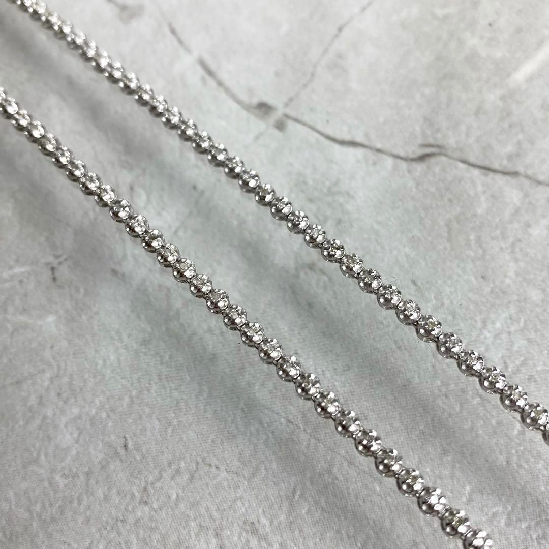 ダイヤモンド 1.00ct SV925 ネックレス テニスネックレス