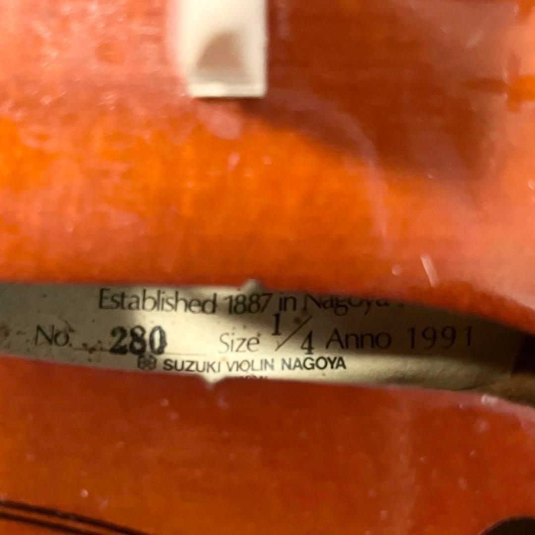 【美品】SUZUKI バイオリン No.280 1/4サイズ スズキ ケース付