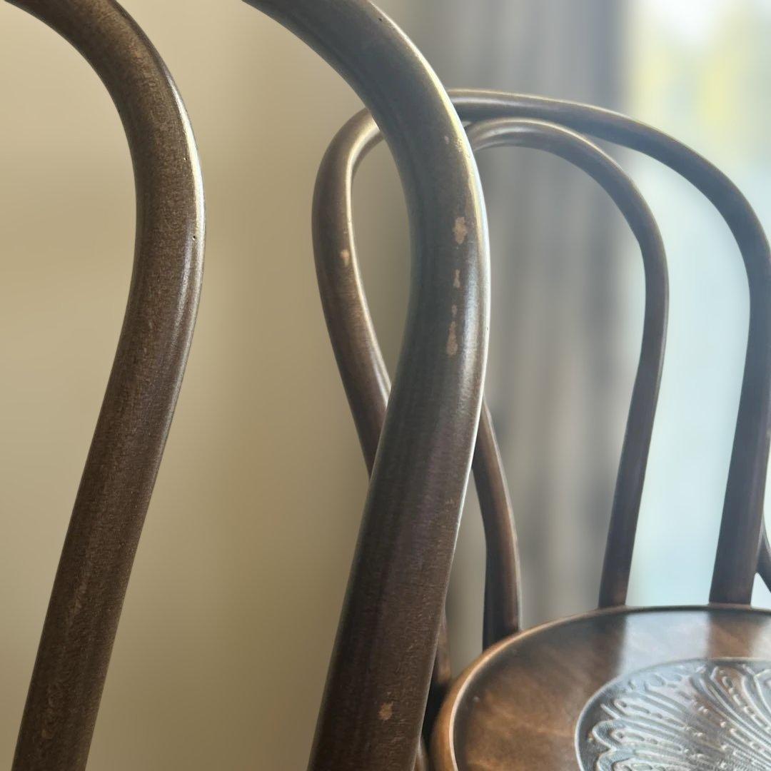 lapin　チェコTON社アンティーク風まげ木ダイニングチェア2脚セット