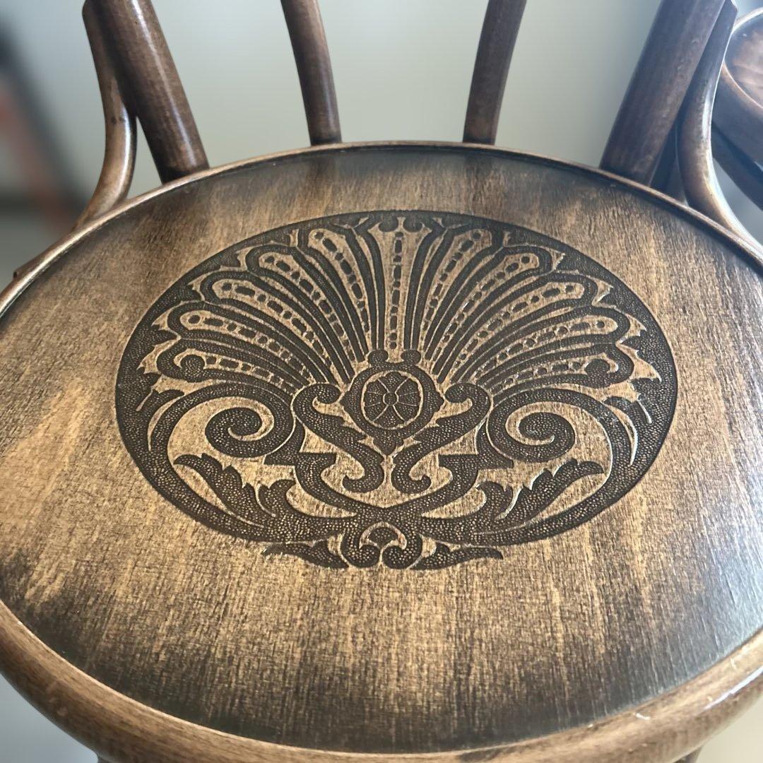 lapin　チェコTON社アンティーク風まげ木ダイニングチェア2脚セット