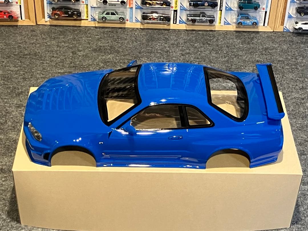 タミヤラジコン日産スカイラインGT-R R34塗装済 スペアボディ ブリリアント