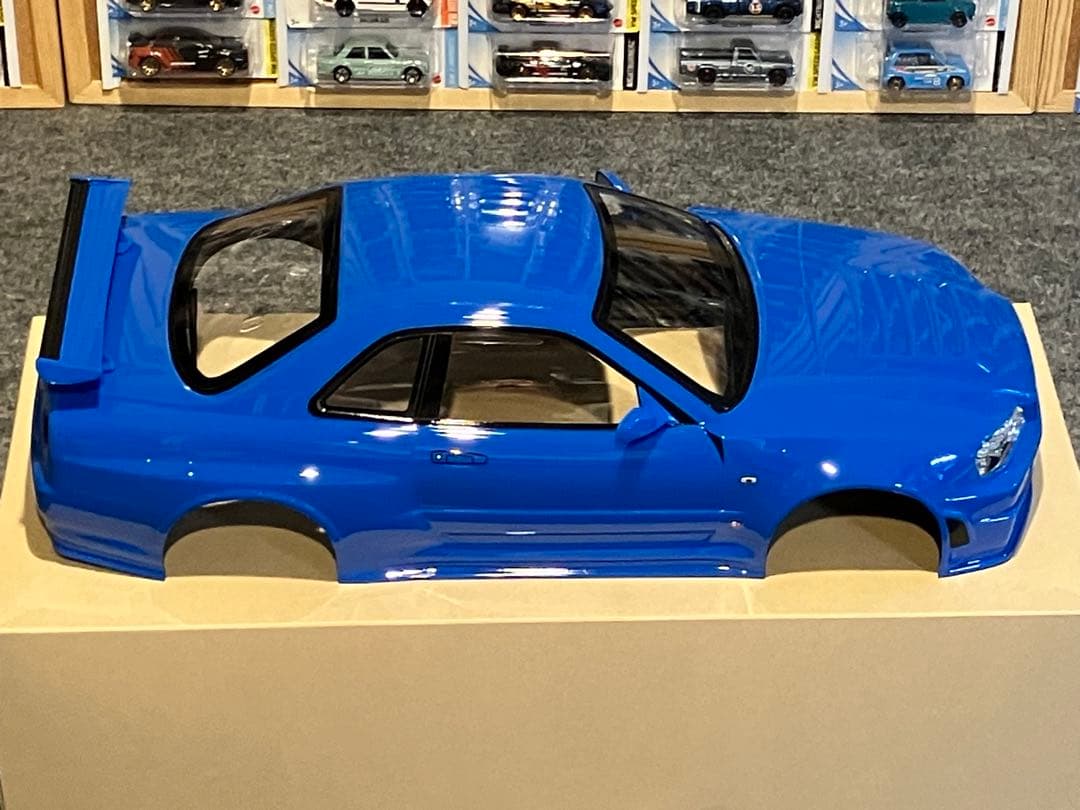 タミヤラジコン日産スカイラインGT-R R34塗装済 スペアボディ ブリリアント