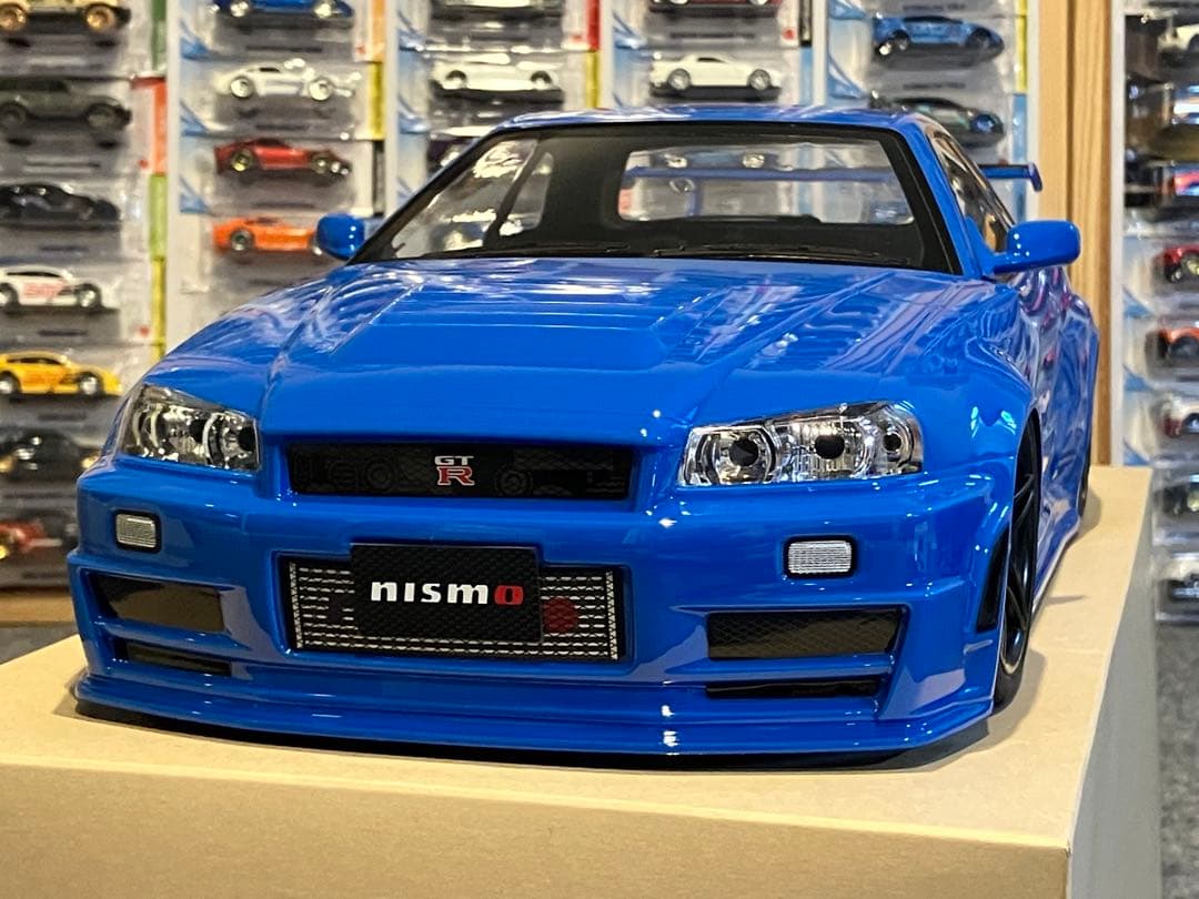 タミヤラジコン日産スカイラインGT-R R34塗装済 スペアボディ ブリリアント