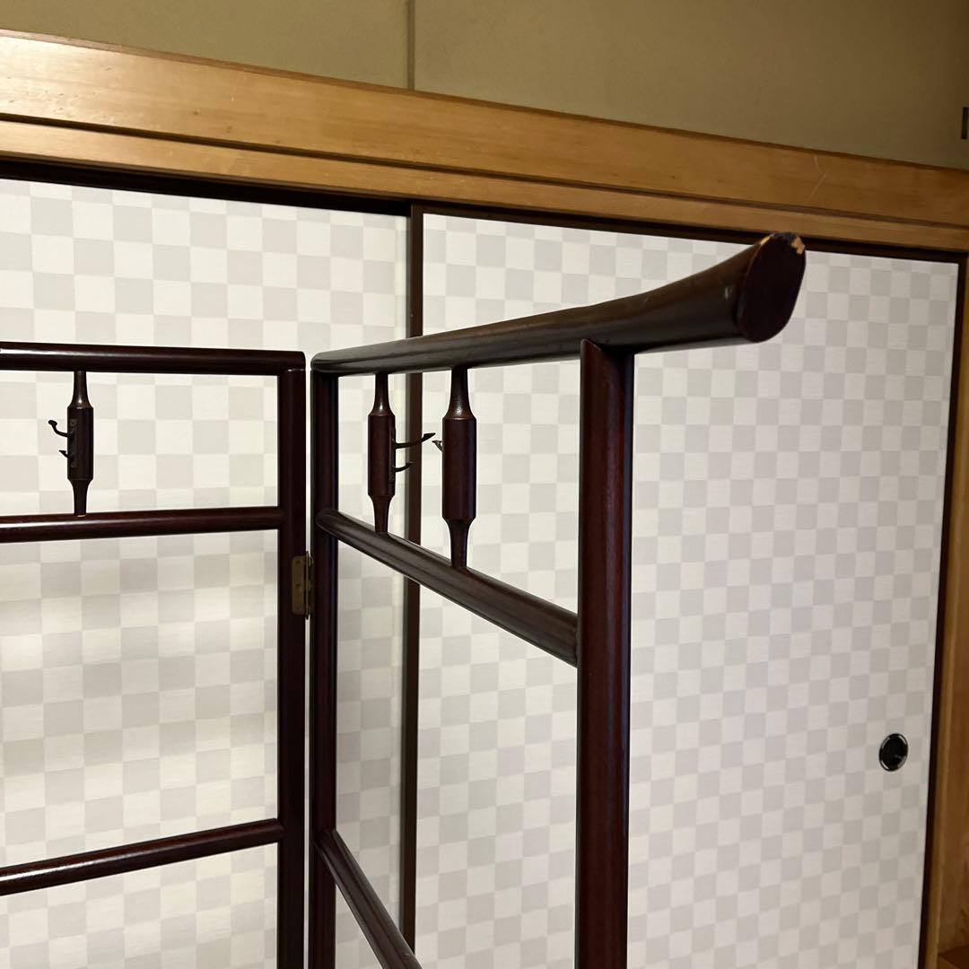 衣桁　着物掛け　昭和レトロ　折りたたみ　アンティーク　衣紋掛け　和家具　木製